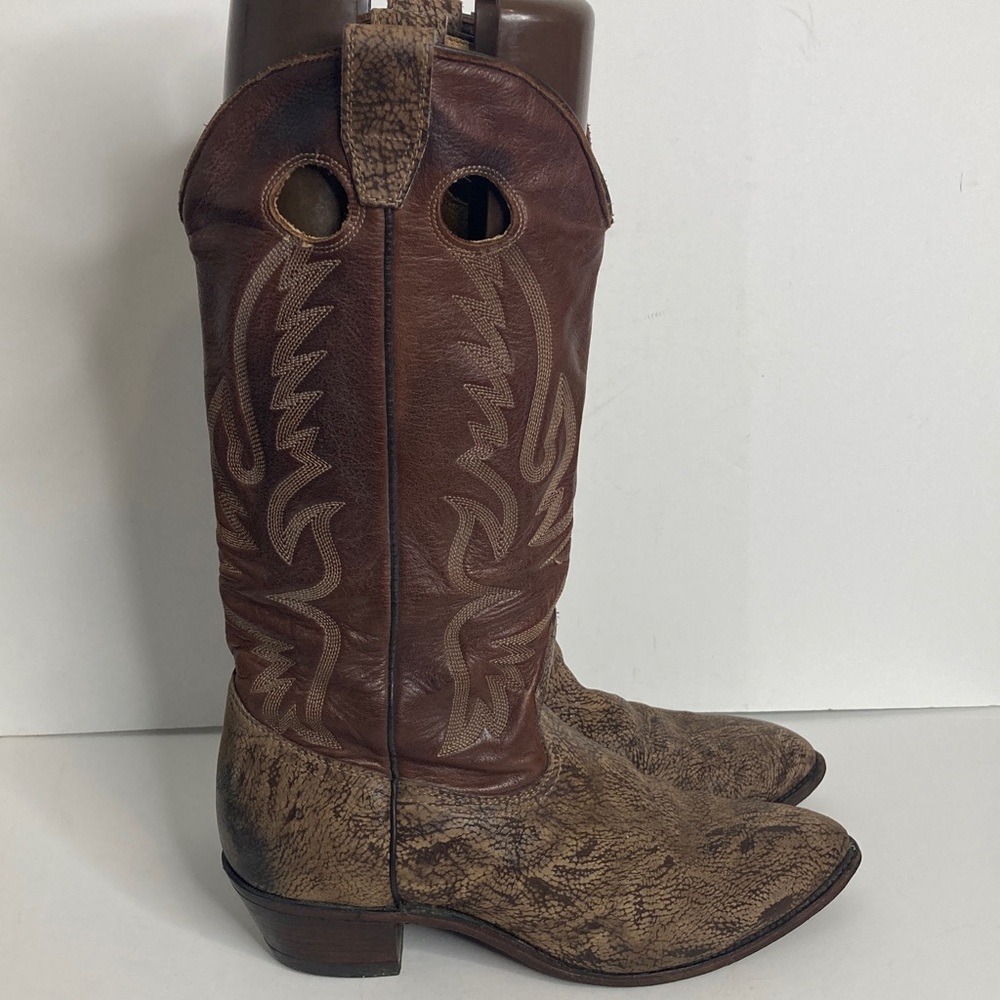 Boulet Boots Mens 8.5 3E Brown Leather Cowboy Western Made in Canada